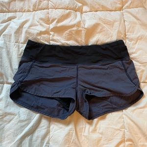 Lululemon shorts navy purple striped size 4